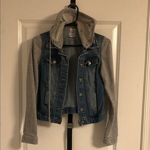 Love Tree Denim Jacket with Gray Accents
